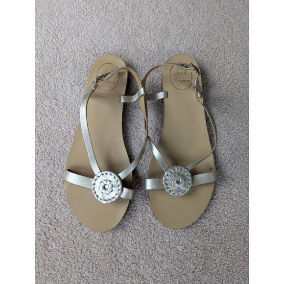 Jack Rogers Mollie Sandal Gold Leather size 9 - Picture 1 of 6